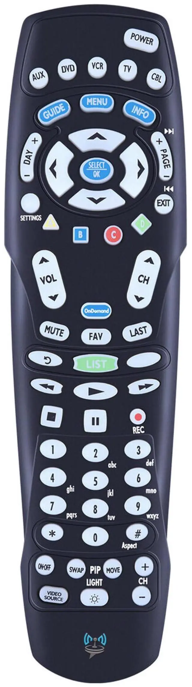 Main image of Replacement Spectrum TV Remote Control RC122 Compatible with Time Warner, Brighthouse and Charter Cable Boxes, Batteries Included