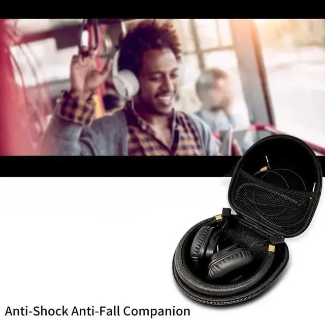 Alt view image 4 of 6 - Hard Headphones Case Compatible with Marshall Major V/IV/III/II/ 5/4/ 3/2 On-Ear Wireless Bluetooth Headphones (Black case)