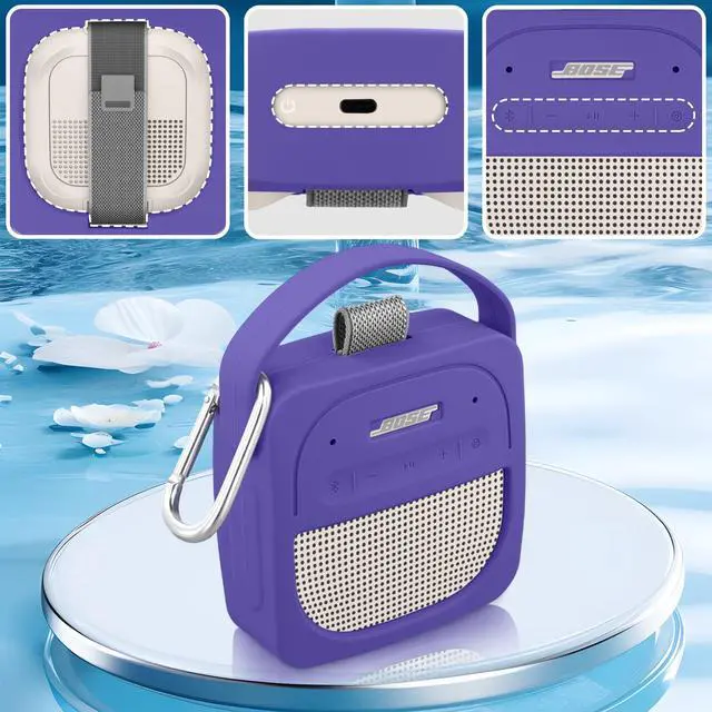 Alt view image 5 of 6 - Silicone Cover for Bose SoundLink Micro 2nd Bluetooth Speaker | Scratch-resistant, Unhindered Sound, Silicone Construction, Portable Carrying Silicone Cover, Purple Silicone Cover