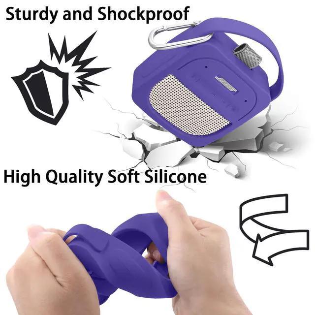 Alt view image 6 of 6 - Silicone Cover for Bose SoundLink Micro 2nd Bluetooth Speaker | Scratch-resistant, Unhindered Sound, Silicone Construction, Portable Carrying Silicone Cover, Purple Silicone Cover