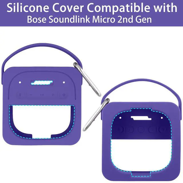 Alt view image 4 of 6 - Silicone Cover for Bose SoundLink Micro 2nd Bluetooth Speaker | Scratch-resistant, Unhindered Sound, Silicone Construction, Portable Carrying Silicone Cover, Purple Silicone Cover