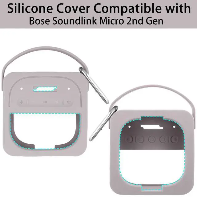 Alt view image 4 of 6 - Silicone Cover for Bose SoundLink Micro 2nd Bluetooth Speaker | Scratch-resistant, Unhindered Sound, Silicone Construction, Portable Carrying Silicone Cover, White Silicone Cover