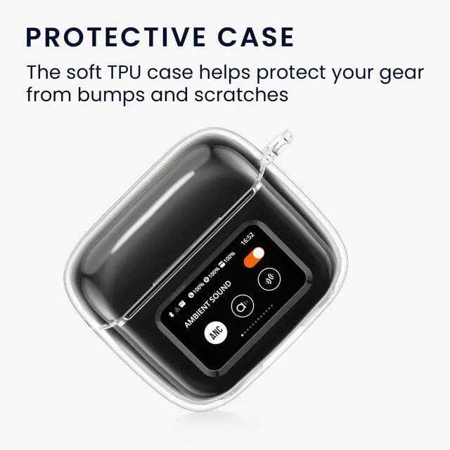 Alt view image 4 of 6 - Earphones Case for JBL Tour Pro 3 Case - Clear TPU Silicone Earbuds Cover - Transparent
