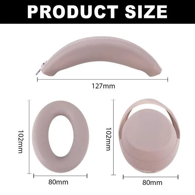 Alt view image 5 of 6 - 3 Set Case Cover Compatible with Sony WH-1000XM4/WH-1000XM3 Headphones,Embody Ear Pad Cover/Headband Cover/Ear Cover Soft Silicone Headphones AccessoriesRose Grey