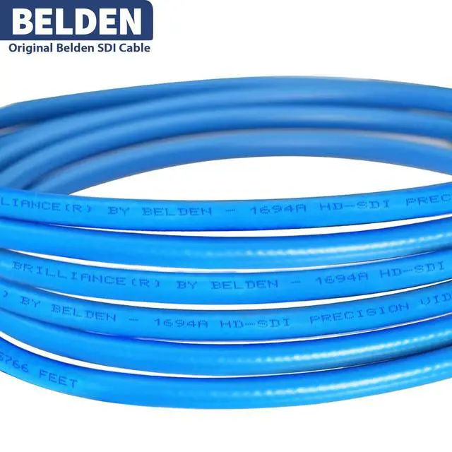 Alt view image 6 of 6 - SDI Cable 8in Belden 1694A BNC Female to Female Cable 75 Ohm 2Pcs | 75 Ohm BNC Barrel Connector for HD-SDI/3G-SDI/6G-SDI/4K/8K SDI Video Camera Cables