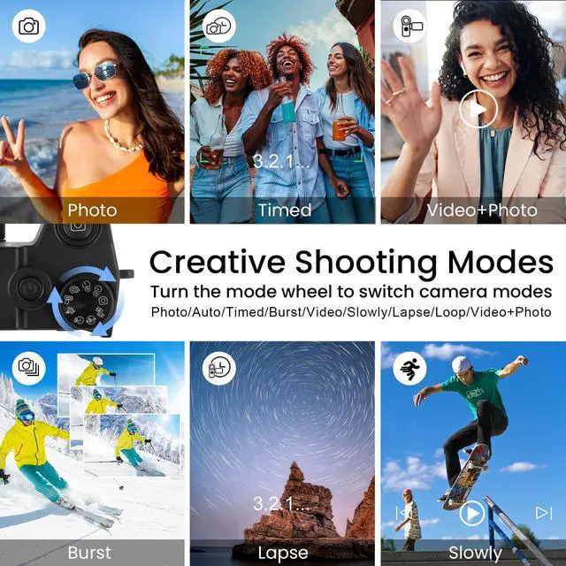 Alt view image 5 of 6 - 5K UHD 75MP Digital Camera for Photography - 18X Zoom, Autofocus, 32GB, Anti-Shake WiFi Vlogging Camera with Fill Light, 180 Flip Screen Compact Vlog Travel Camara for YouTube, Two Batteries