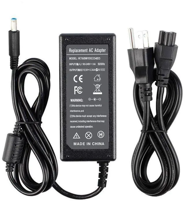 Main image of 19.5V 3.34A 65W AC Charger Compatible With Dell Inspiron 15 5000 7000 Series 5555 5567 5558 5559 5755 5758 7558 7568 7569 7579,Inspiron 13 7000 Series 7347 7348 7359,XPS 13 9350 9360 Power Supply Cord