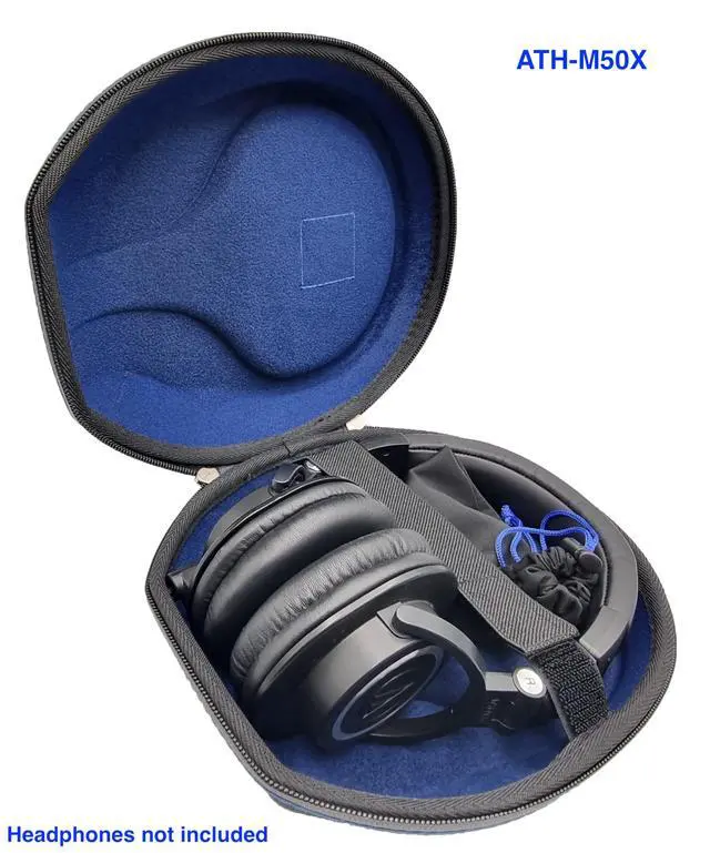Alt view image 6 of 7 - AHG Spartan Carrying case Compatible with Focal Bathys, Beyerdynamic DT700 Pro X DT900 Pro X, Audio Technica ATH-M50X ATH-M50XBT ATH-M50XBT2 ATH-M40X ATH-M30X etc. Strong/Durable/Protective case
