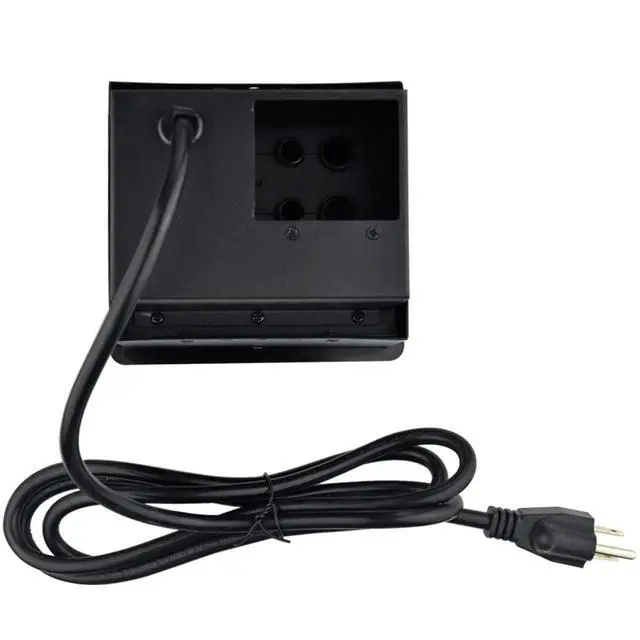 Alt view image 6 of 7 - Conference Table Power HubTabletop Brush Cable Cubby Connectivity Box with 2 AC Power + 2 USB-C Charger(33W) + 4 Cable Holes with 5.58ft Power Cord for Conference Office (C+C)