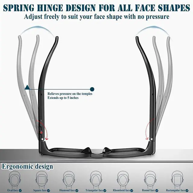 Alt view image 3 of 7 - 8MP Smart Glasses with Camera, Photochromic AI Glasses for Vlogging | Photochromic lenses, 30+ language translation, voice control, Hi-Fi audio, spring temples, USB-C charging
