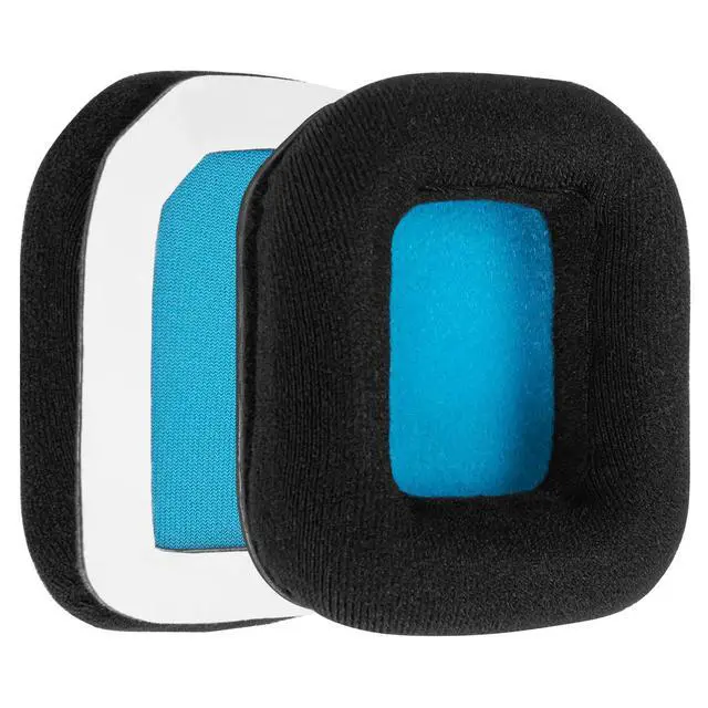 Alt view image 2 of 6 - Comfort Velour Replacement Ear Pads Compatible with Astro Gaming A20 Headphones Ear Cushions, Repair Parts (Black Blue)