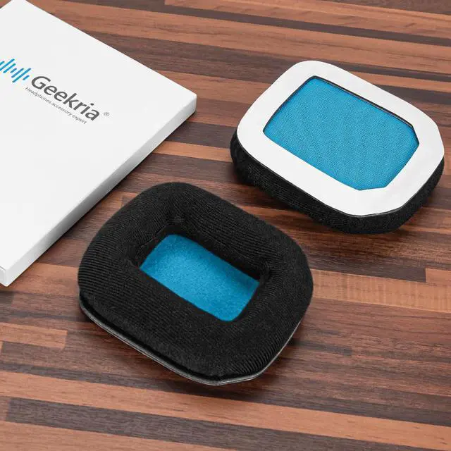 Alt view image 4 of 6 - Comfort Velour Replacement Ear Pads Compatible with Astro Gaming A20 Headphones Ear Cushions, Repair Parts (Black Blue)