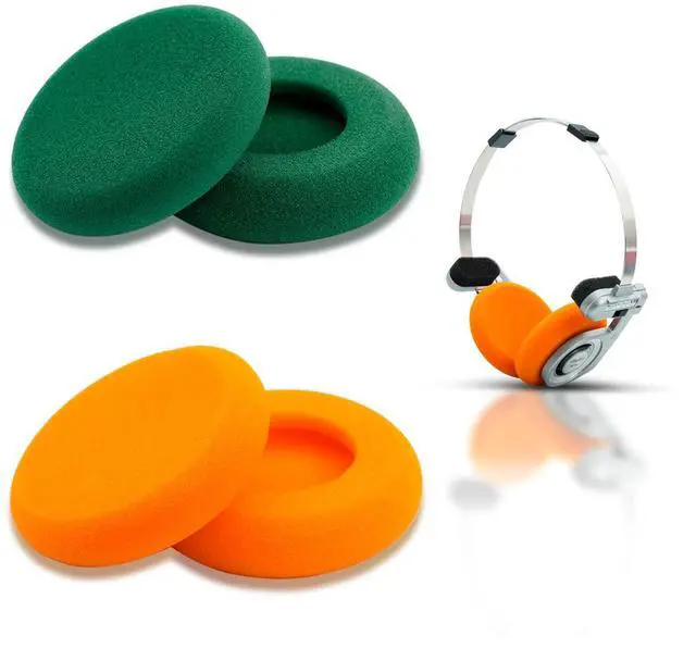 Main image of GVOEARS Replacement Cushion Earpads for Koss Portapro Headphones 2 Pairs (Green&Orange)
