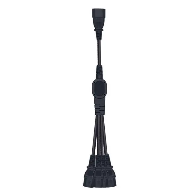 Alt view image 6 of 7 - IEC320 C14 to C13 4 Way Y Splitter Power Adapter Cable 10A 250V UPS PSU Extension Cable,IEC320 C13 4 in 1 C14 AC Power Cable Power 4 Monitors at Once (C14 to 4 X C13-0.6M)
