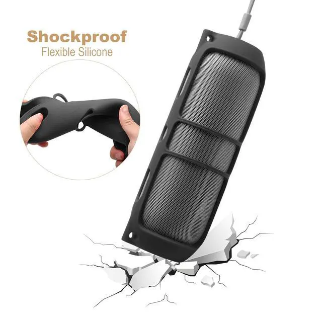 Alt view image 5 of 6 - Silicone Cover Case for Beats Pill (2024 Release) Speaker, Travel Silicone Case Protective Carrier Holder Speaker Cover with Shoulder Strap (Case Only) (Black)