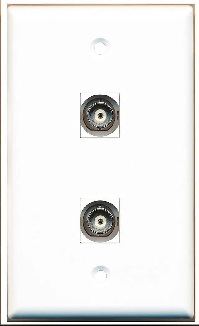 Main image of 2 Port BNC Wall Plate - Bracket Included