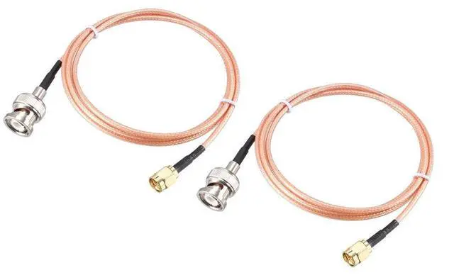 Main image of RG316 Coaxial Cable with BNC Male to SMA Male Connectors 50 Ohm 3 ft 2pcs