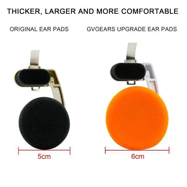 Alt view image 4 of 6 - GVOEARS Replacement Cushion Earpads for Koss Portapro Headphones 2 Pairs (Green&Orange)