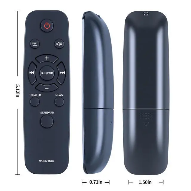 Alt view image 5 of 6 - NS-HMSB20 New Replacement Remote Control fit for Insignia 2.0 2.1 Channel Mini Soundbar NS-HMSB20 NSHMSB20 NS HMSB20 Sound bar Remote