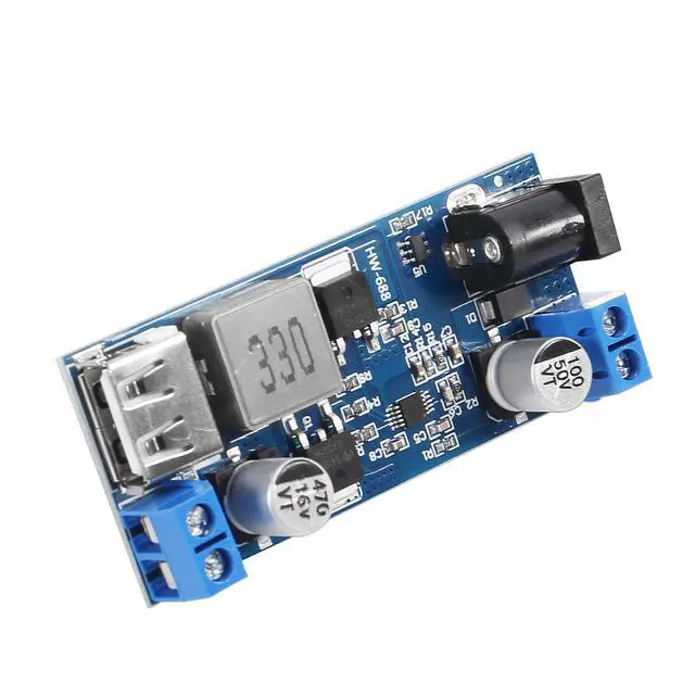 Alt view image 7 of 7 - 6pcs DC 6V 9V 12V 24V to DC 5V 5A Buck Converter Module, 9-36V Step Down to USB 5V Transformer Dual Output Voltage Regulator Board for Phone Fast Charging