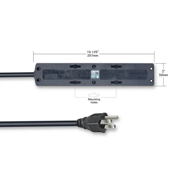 Alt view image 4 of 6 - Surge Protector Power Strip, 4 Outlets, Two USB 2.4A Ports (1A1C), 4FT Extension Cord, 500 Joules, 15A/1800W,Wall Mountable, UL Listed