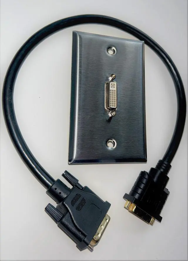 Main image of DVI Wall Plate Kit with Coupler and 1.5 Foot Extension Cable DVI-D Medical X-RAY Use
