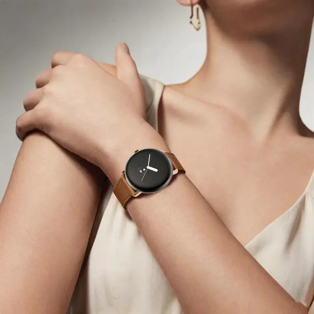 Alt view image 5 of 6 - Leather Bands | Compatible with Pixel Watch 5/4/3 45mm,5/4/3/2 41mm,for Women Men, Wristband,Strap