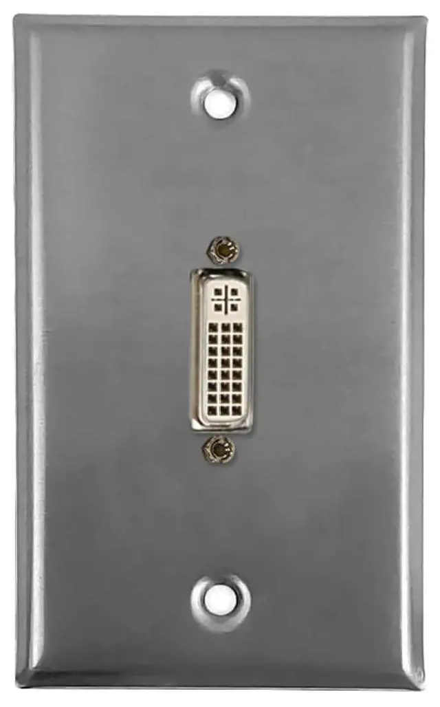 Alt view image 5 of 7 - DVI Wall Plate Kit with Coupler and 1.5 Foot Extension Cable DVI-D Medical X-RAY Use