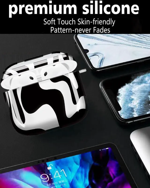 Alt view image 6 of 6 - Compatible with AirPods 4th Generation Case 2024, Shockproof Cover with Golden Buckle for Women & Girls, Protective Anti-Drop Design(Artistic Pattern)
