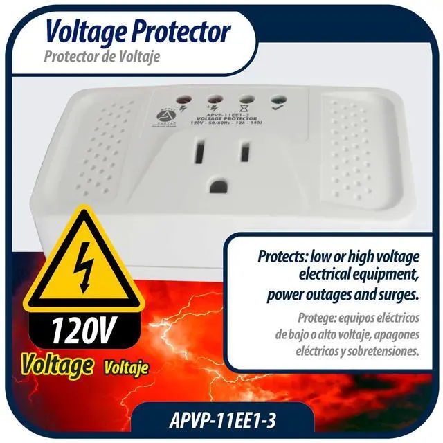 Alt view image 3 of 6 - Appli Parts APVP-11EE1-3 120 V Voltage Surge Protector for Refrigerators, 50/60 Hz, 12 A, 140 joules, regulator with time delay works with all electronic appliance brands