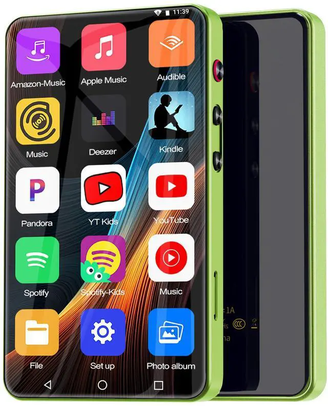 Main image of MP3 Player-Anti Scratch Shock Absorption 9H Hardness, HD Clear, 2 Pack. Player with Speaker for Kids,Green
