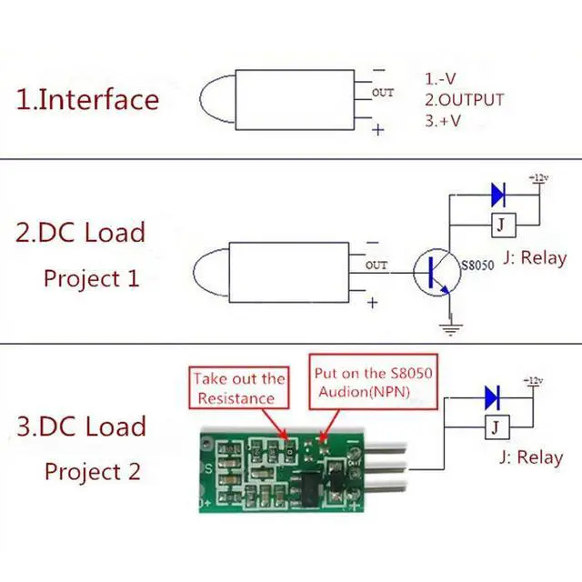 Alt view image 6 of 6 - HC-SR505 Mini Infrared PIR Motion Sensor, Micro IR Pyroelectric Human Movement Detector Sensors Module (Pack of 5)
