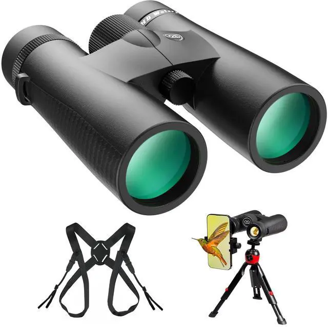 Main image of 15X45 HD Binoculars for Adults High Powered with Binocular Harness Strap, Phone Adapter and Tripod, IPX7 Waterproof Binoculars for Hunting Wildlife Bird Watching Cruise Ship Travel Hiking
