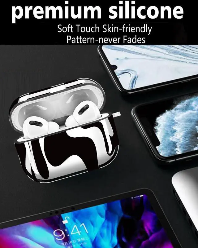 Alt view image 6 of 6 - Compatible with AirPods Pro 2nd / 1st Generation Case, Shockproof Cover with Golden Buckle for Women & Girls, Protective Anti-Drop Design(Artistic Pattern)