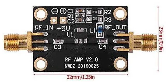 Alt view image 4 of 7 - 0.01-4GHZ 21DB Wideband LNA Amplifier Module High Gain Low Noise Amplifier for HAM Radio RTL SDR Broadband