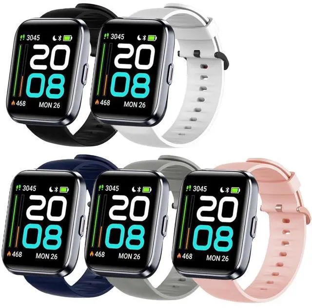 Main image of Silicone Replacement Soft Band Wristbands Straps with Stainless Steel Buckle Compatible for Quican ID208 Plus 1.8 Inches Smart Watch
