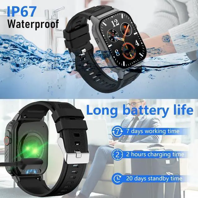 Alt view image 5 of 7 - Smart Watch for Men Women, Fitness Watch Compatible with Android iOS | Dial/Answer Calls, Activity Trackers with Heart Rate/Sleep Monitor,100 Sports Modes/IP68 Waterproof, 2.01" HD Touchscreen