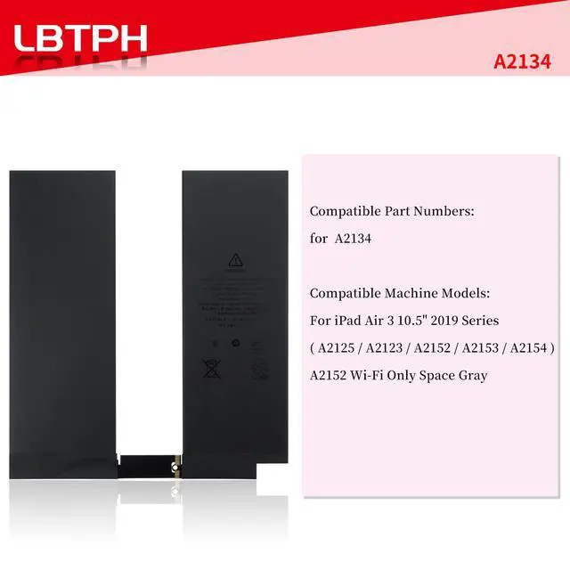 Alt view image 3 of 7 - A2134 8134mAh Tablet Battery for iPad A2125 A2123 A2152 A2153 A2154 | For iPad Air 3 / 3 2019, For Air 10.5" 2019 / 3 10.5" 2019 Series