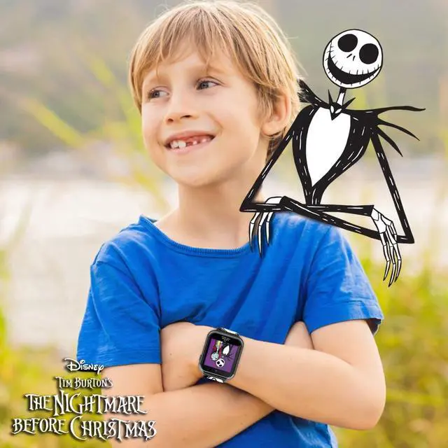 Alt view image 5 of 6 - Disney Nightmare Before Christmas Kids Smartwatch Interactive Jack & Sally Design, 10 Clock Faces, Step Counter, Selfie Camera, Games, Calculator, Alarm & Timer Fits Wrists 5.5"-8.0"
