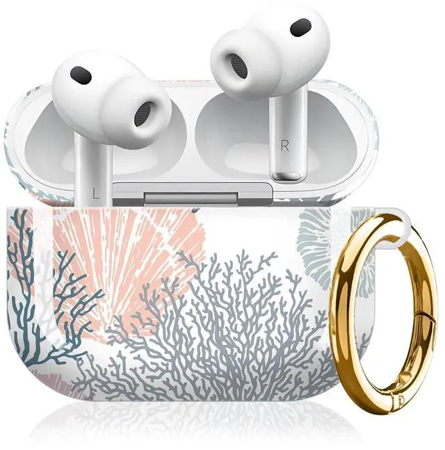 Main image of Compatible with AirPod Pro 3 Case (2025), Cute Soft TPU Protective Shockproof AirPod Pro 3rd Generation Case Cover with Golden Keychain for Women Men Cute Seastars