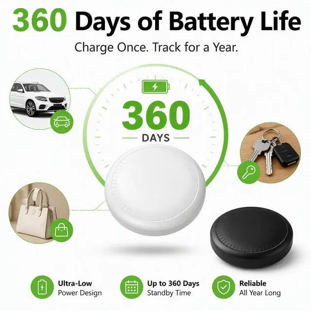 Alt view image 6 of 6 - Mini Tracker for Vehicles, Magnetic Car Tracker with Anti-Theft Alerts - Works with Apple Find My (iOS Only), IP65 Waterproof, No Subscription, Hidden Tracking Device for Cars, Bikes, Luggage