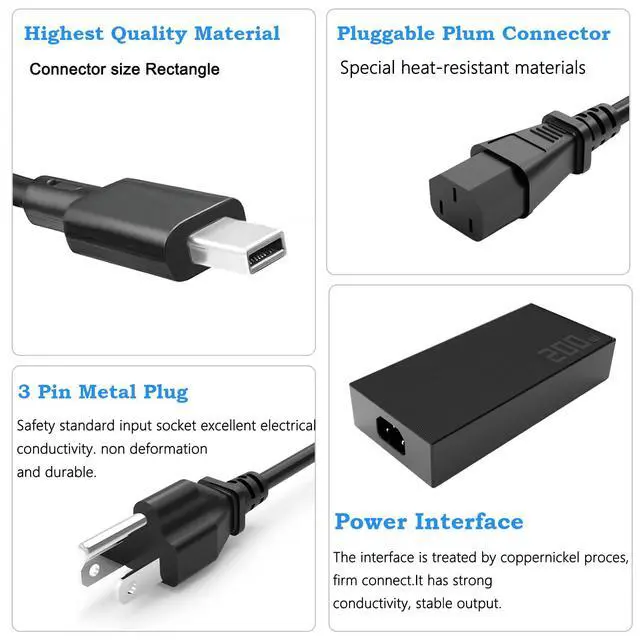 Alt view image 4 of 6 - 200W ADP-200JB K Adapter fit for Asus ROG Zephyrus G14 G16 V16 GA605 GU605 | GA605WV GA605WI Compatible with ASUS Flow Z13 ProArt P16 /PX13 /PZ13 H7606 HN7306 Laptop Charger 20V 10A