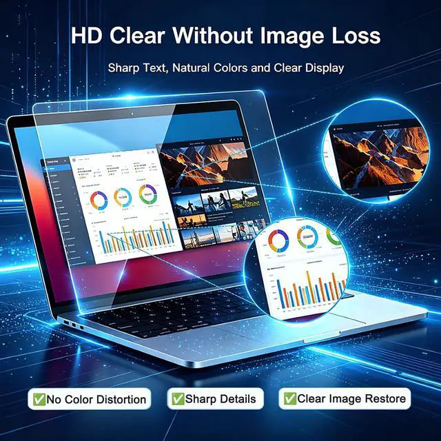 Alt view image 5 of 6 - Tempered Glass Screen Protector for Dell 15.6 Inch | Dell 15 DC15250/DC15255,Dell Pro 15 Essential PV15250/PV15255 Laptop, 9H Hardness, Scratch Resistant