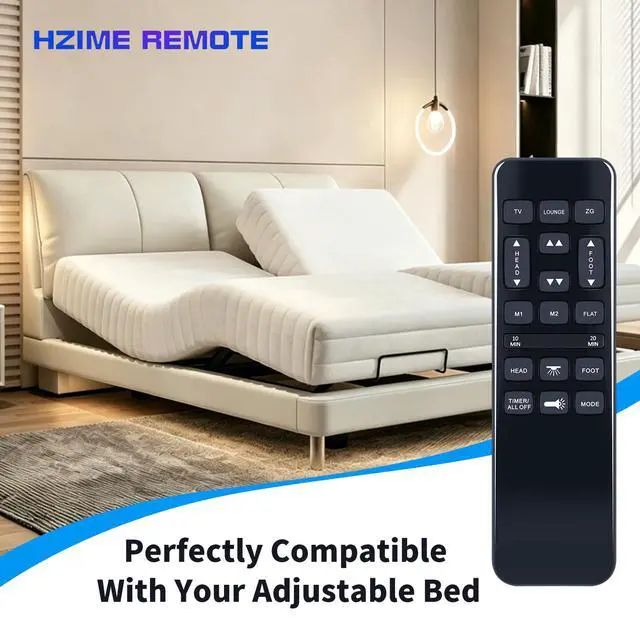 Alt view image 2 of 7 - Replacement Remote for Richmat HJH92S Ble HJH55 GhostBed Adjustable Bed | for Best Choice Products BCP SKY5671, for Mattress Firm 600 and 3000 Series Adjustable BedBase