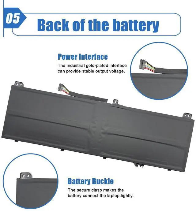 Alt view image 6 of 6 - L22C4PA1 Laptop Battery 71Wh Replacement for Lenovo Yoga 7 14IRL8 14ARP8 16IRL8 16ARP8 Yoga 7 2-in-1 14IML9 14AHP9 16IML9 16AHP9 Series L22D4PA1 SB11K38967 L22M4PA1 SB11K38964