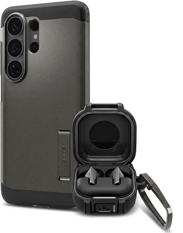 Main image of Galaxy S26 Ultra Tough Armor Gunmetal and Galaxy Buds 4/4Pro Lock Fit