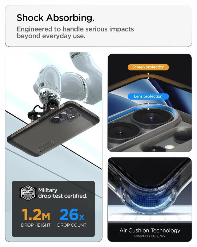Alt view image 5 of 7 - Galaxy S26 Ultra Tough Armor Gunmetal and Galaxy Buds 4/4Pro Lock Fit