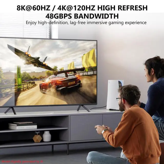 Alt view image 3 of 7 - 8K HDMI Splitter 1 in 2 Out 4k@120Hz 1x2 hdmi 2.1 Splitter for Dual Monitors (Not Extend) Support 8k@60Hz,4:4:4,48 Gbps,EDID,Auto Down Scaler, HDCP 2.3, VRR, HDR10+ for PS5Laptop,HDTV,Projector
