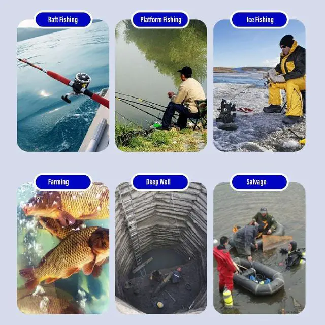 Alt view image 7 of 7 - Underwater Fishing Camera, Portable Fish Finder Camera 1080P HD LED Cam with 220° Wide View and 4.3 Inch Monitor for Ice Lake Sea Boat Kayak Fishing