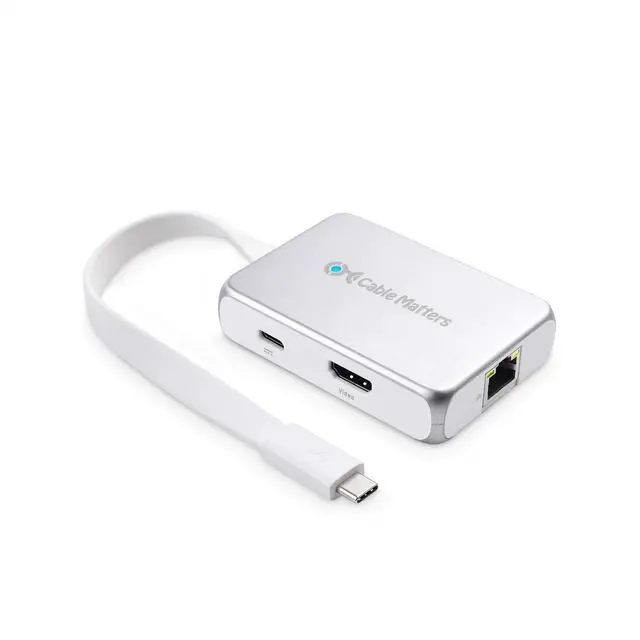 Main image of Pro Series USB-C Multiport Hub with HDMI 2.0 | 4K@60Hz HDMI, 80W PD Charging, Fast Ethernet, 2x USB-A Ports